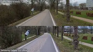 Samsung Galaxy S22 Ultra vs. GoPro Hero 8 Black Action-Video 4K 60fps - S24