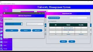 University Management System  (Department management) full tutorial