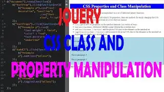 JQUERY TUTORIALS - CSS PROPERTIES AND CLASS MANIPULATION #08