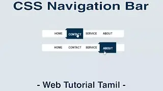 How to Create Navigation Bar in CSS & HTML - Web Tutorial Tamil 
