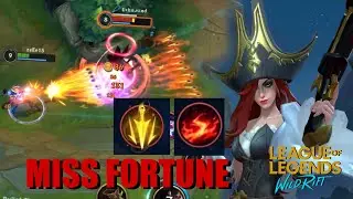 YOU NEED TO TRY THESE RUNES! MISS FORTUNE ON GODLIKE | GAMEPLAY (BUILD & RUNES) | WILD RIFT