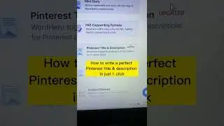 How To Write A Perfect Pinterest Title & Description In One Click