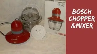 Bosch MMR08R2 Chopper, 400 W, 0.8 L - Red/Clear.Unboxing