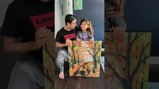 Fun with my daughter.. she gets donut if this painting is sold 🙃 #shorts #youtube #northcarolina