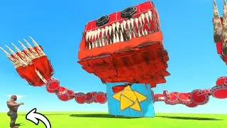 *NEW* Giant BOXY BOO! Feeding People To GIANT BOXY BOO! - Animal Revolt Battle Simulator