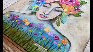 A Journey home creating a mixed media portrait 5-28-23