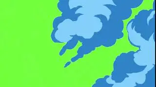 Blue smoke Transition Green Screen