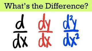 derivative notations d/dx, dy/dx, and d^2y/dx^2