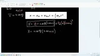 Calculating Displacement (Final Position) Example 2.8