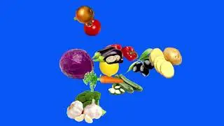 animated Vegetables green screen/ vegetable animation on green screen