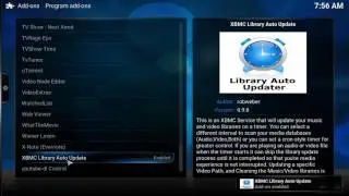 How to set a timer for updating the Kodi Video or Music Library - Library Auto Updater