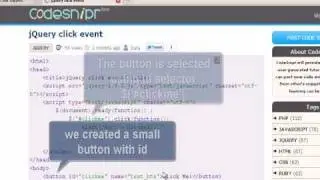 JQUERY Tutoriral : jQuery click event