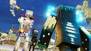 CREAKING ARMY vs HEROBRINE | Warden vs Mutant Skeleton Army - (Minecraft Animation Movie)