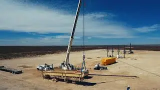 Demag AC 100-4L rental all terrain crane in the Permian Basin oil patch for Liberty Lift Solutions