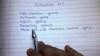 Instruction sets of 8085 Microprocessor
