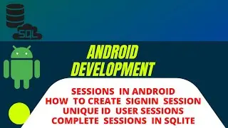How to make sessions in android studio Using SQLite || Java Coding || Sessions in android