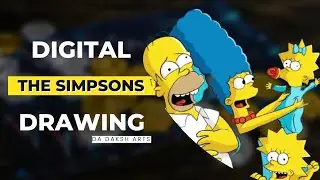 Digital Drawing of The Simpsons #digitaldrawings #digitalart #thesimpsons