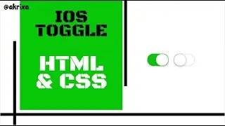 Create IOS Toggle Button Using Only HTML & CSS | How To Create Toggle Button Like IOS Toggle