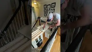 DIY scaffold to hang a chandelier 