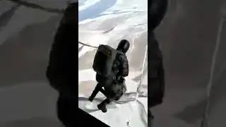Special Frontier Force (SFF) Paratroopers Jumping from IAF MI-17 Helicopter
