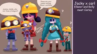 Brawl stars Jacky x carl fanart | (fanchildren) Ellanor and Rolly meet Carley