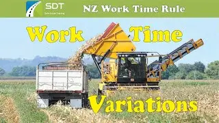 Work Time Variations #SDT #NZ #License Work Time Rule