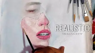REALISTIC Work With Oil Colours | Oil On Canvas | Full timelapse video | Step By Step.