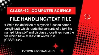 File Handling | Program to display those lines from a text file which have at least 10 words