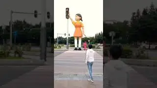 Squid Game Doll - Traffic in Road || 