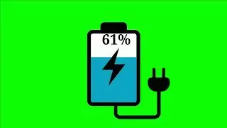 Battery charging animation green screen ultra HD 4k footage 