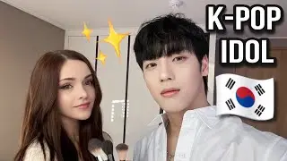 INTRODUCING A K-POP IDOL TO YOU / 외국인 아내가 해주는 KPOP 아이돌 메이크업