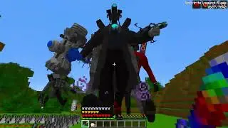ALLE SKIBIDI TITANS GREIFEN DENDY und BUFLO OP BASE AN - Bau Challenge in Minecraft!