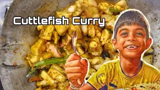 මේ විදියට දැල්ලෝ හදමුද? | Cuttlefish curry recipe 🥘 | Dallo curry - Cook taste Asmr