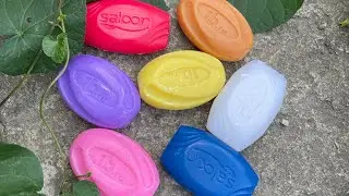 Сухое яркое мыло ❤️💙🤍💛 / Dry soap cutting/ ASMR