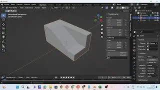 Crear Isometricos con superficies inclinadas con el botón biselado en blender