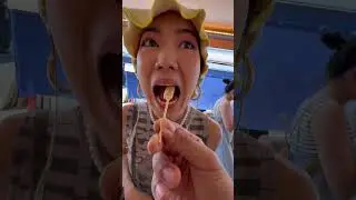 Everything I ate at Nakamise-dori street in Tokyo! Part 2 #tokyo #shorts