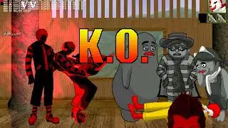 MUGEN: Crazy Red (12p) & D-Donald Aegis (6p) V.S D-Donald EX 10p & 12p Dark Donald (12p) & 666 (11p)