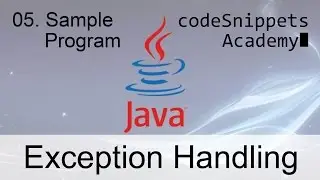 Java Exception Handling 05. Sample Program with try-with-resources feature