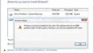 Windows Cannot Be Installed To This Disk - SOLVED  Very Easy!