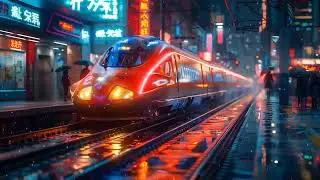 Cyberpunk Bullet Train - Synthwave Retrowave Mix