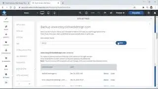 Backing up your site in the Easy-Click Editor