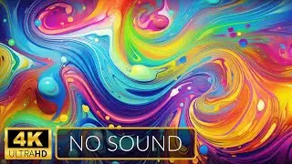 4K | ART Slideshow for TV | Vibrant Abstract Painting | 1 Hour | No Sound
