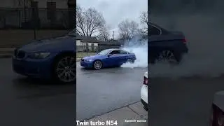 BMW twin turbo n54 / burnout .335i stage 2 +