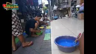 Lomba mengecet kampung untuk memperingati HUT RI KE-76 DIRGAHAYU INDONESIA