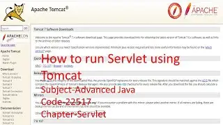 how to run servlet using tomcat