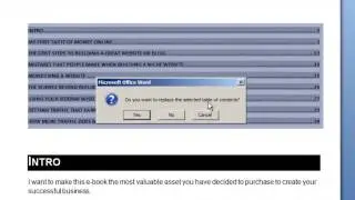 Microsoft Word Tips - Insert a Table of Contents into a Word Document
