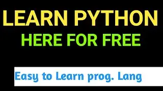 LEARN PYTHON BY USING THIS FREE VIDEO ON THIS WEBSITE. PYTHON THE BEST AND SIMPLE PROGRAMMING LANG.