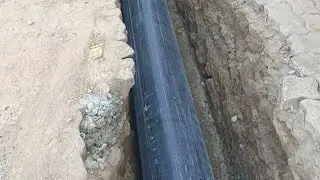 Drainage New pipe line installation complete process dia of pipe 12 inches