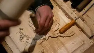 Резьба по дереву  Сервант видео №1