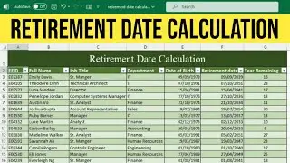 Excel Tutorial: Calculate Your Retirement Date Like a Pro!